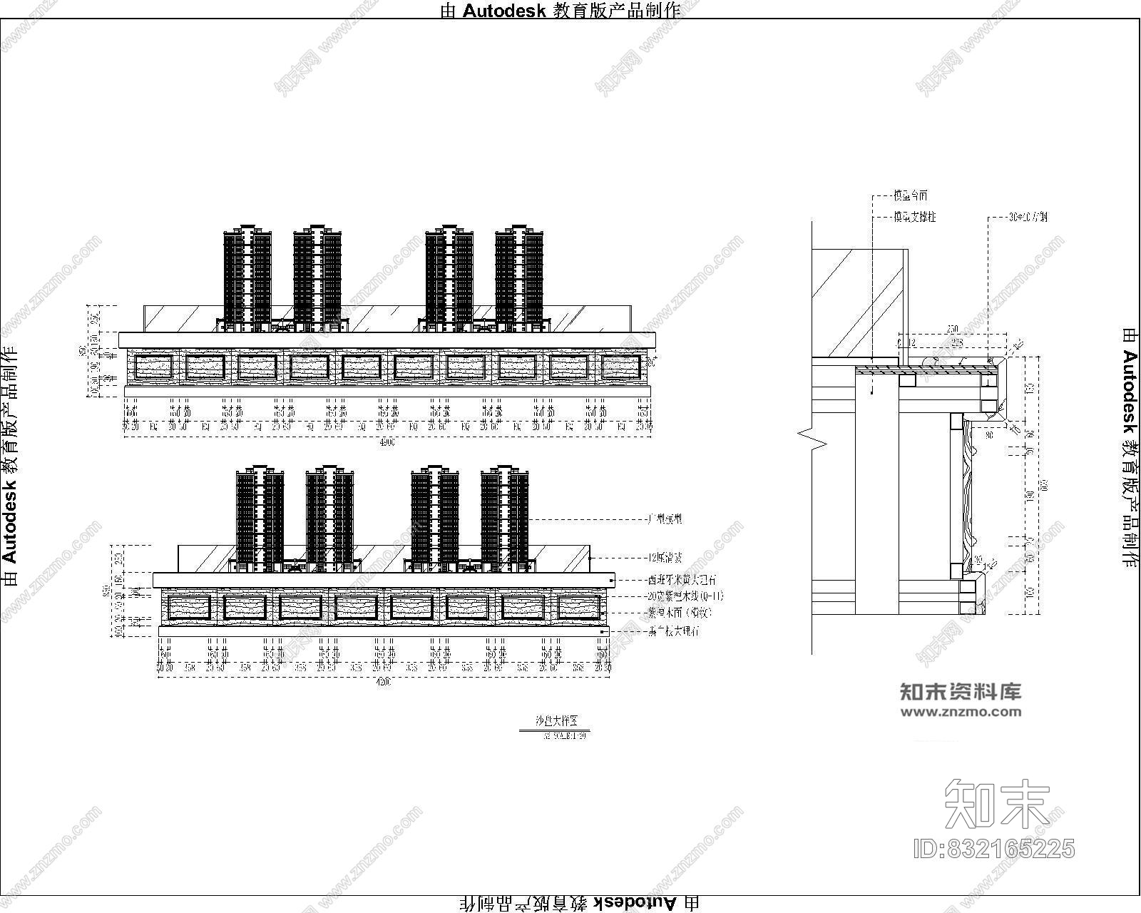 湖南株洲兆富家园营销中心欧式风格室内装修施工图含效果图cad施工图下载【ID:832165225】