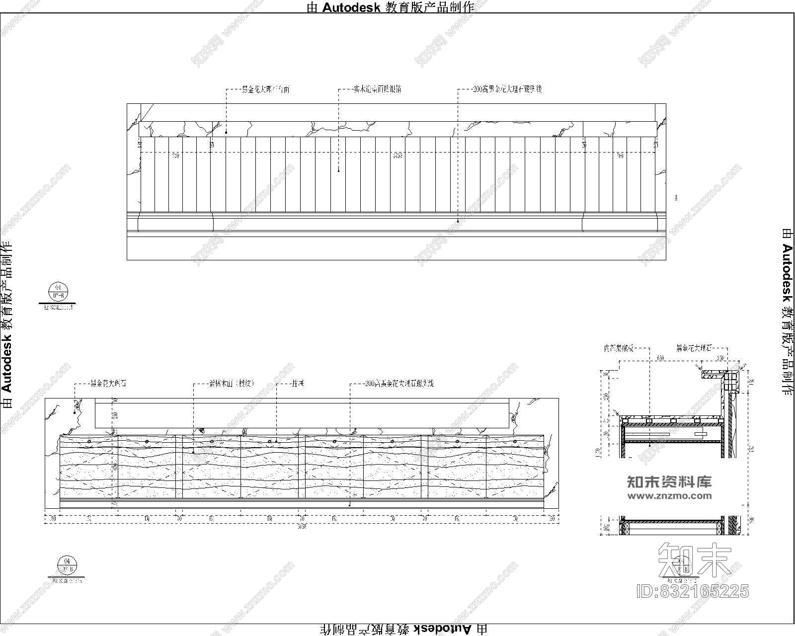 湖南株洲兆富家园营销中心欧式风格室内装修施工图含效果图cad施工图下载【ID:832165225】