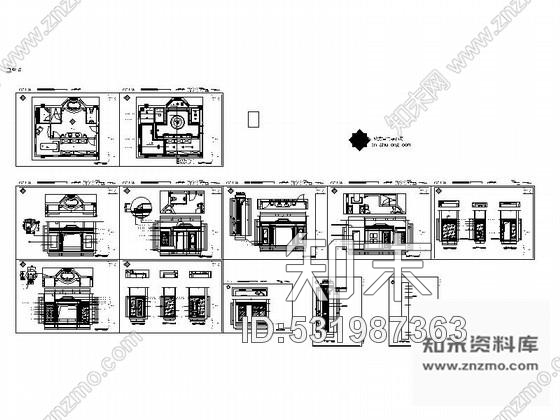 施工图超级豪华别墅卫浴室内设计装修图施工图下载【ID:531987363】