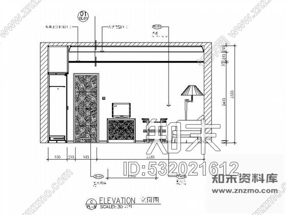 施工图株洲现代豪华酒店客房CAD施工图施工图下载【ID:532021612】