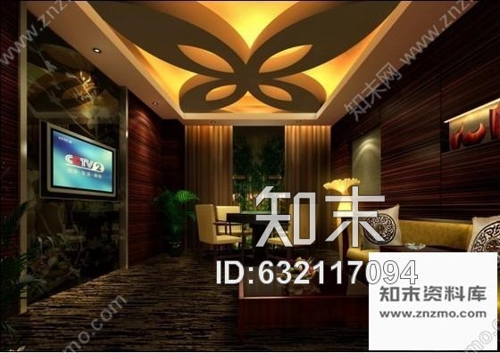 施工图休闲时尚棋牌室装修图含效果cad施工图下载【ID:632117094】