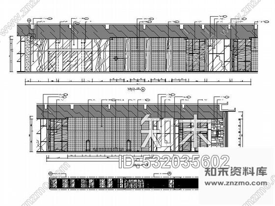 施工图浙江度假酒店宴会厅装修CAD施工图含效果cad施工图下载【ID:532035602】