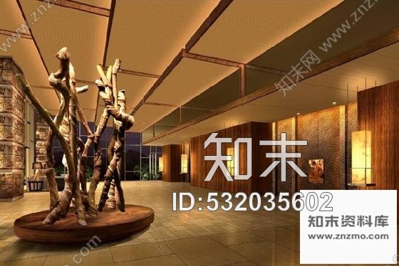 施工图浙江度假酒店宴会厅装修CAD施工图含效果cad施工图下载【ID:532035602】