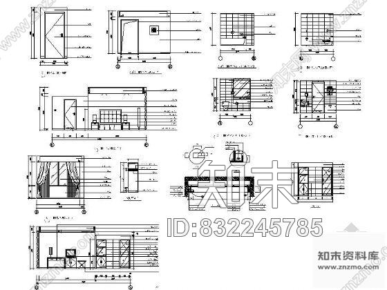 图块/节点标准客房详图cad施工图下载【ID:832245785】