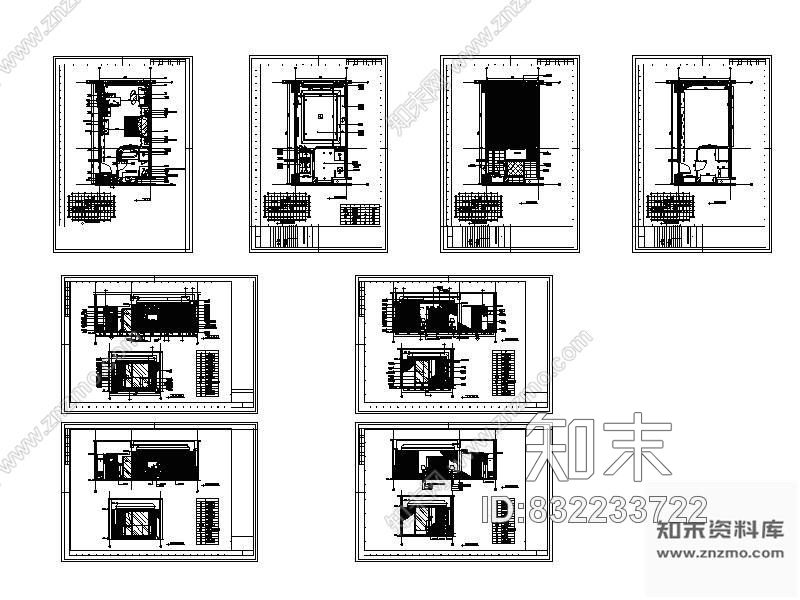 图块/节点标准客房详图cad施工图下载【ID:832233722】