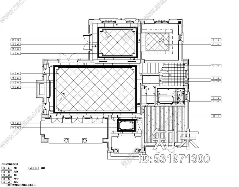 新古典中式风桃花源别墅样板房设计施工图附效果图cad施工图下载【ID:531971300】