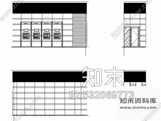 施工图内蒙高档酒店区域内现代风格金融机构室内装修施工图含效果cad施工图下载【ID:532069773】