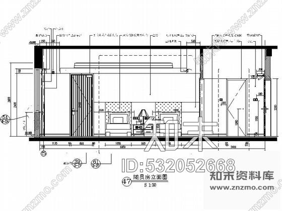 施工图某酒店总统随员房室内装修图cad施工图下载【ID:532052668】