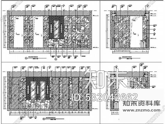 施工图重庆某酒店海鲜城公共卫生间施工图cad施工图下载【ID:532042662】