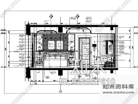 施工图苏州五星酒店豪华单人间装修图cad施工图下载【ID:532057610】