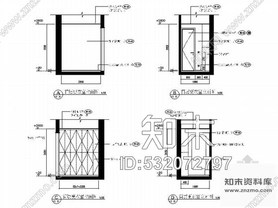 施工图北京某高级住宅小区售楼处室内装修施工图含效果cad施工图下载【ID:532072797】