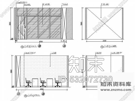 施工图深圳中心商贸区现代售楼处室内CAD装修图含效果cad施工图下载【ID:532072730】