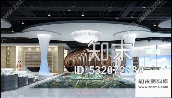 施工图深圳中心商贸区现代售楼处室内CAD装修图含效果cad施工图下载【ID:532072730】