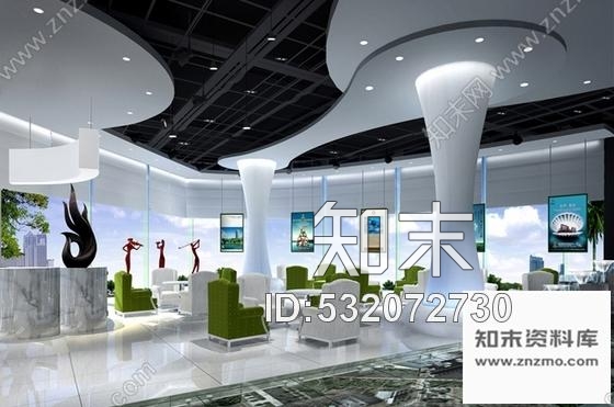 施工图深圳中心商贸区现代售楼处室内CAD装修图含效果cad施工图下载【ID:532072730】