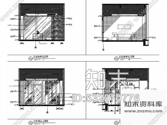 施工图武汉经典古典新中式售楼中心装修设计施工图含实景效果及手绘图cad施工图下载【ID:532070776】