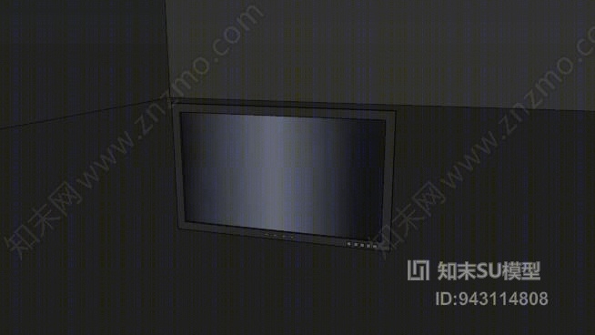 电视机su模型下载