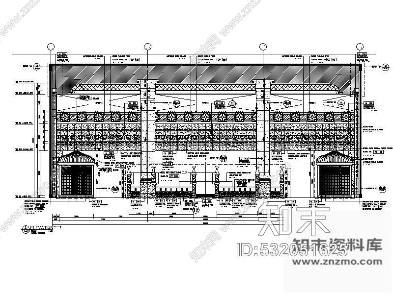 施工图成都某大酒店大堂室内装修图cad施工图下载【ID:532051625】