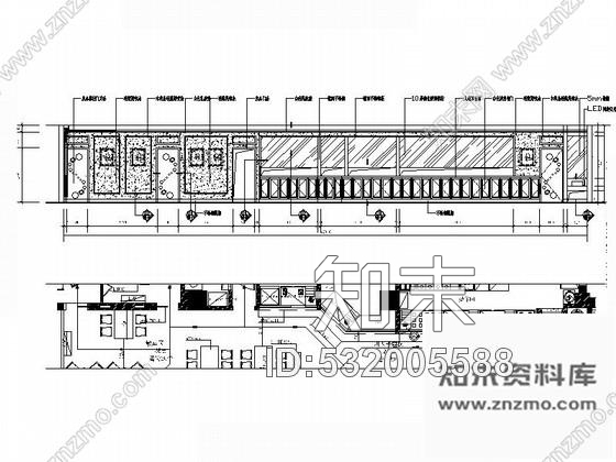 施工图北京西三环广场美食城时尚现代餐厅装修施工图含效果cad施工图下载【ID:532005588】