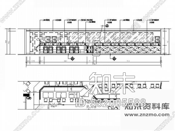 施工图北京西三环广场美食城时尚现代餐厅装修施工图含效果cad施工图下载【ID:532005588】