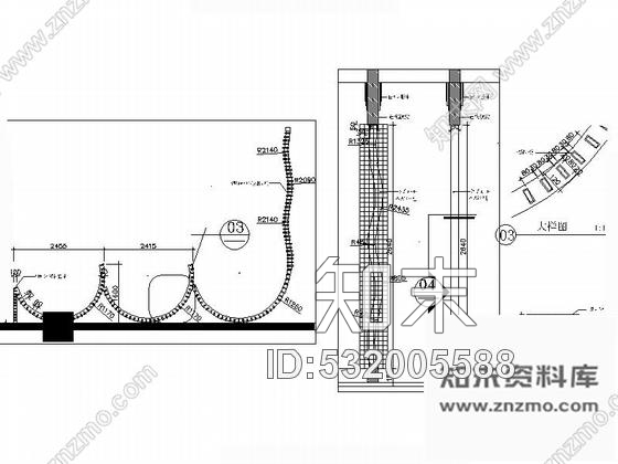 施工图北京西三环广场美食城时尚现代餐厅装修施工图含效果cad施工图下载【ID:532005588】