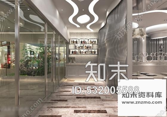 施工图北京西三环广场美食城时尚现代餐厅装修施工图含效果cad施工图下载【ID:532005588】