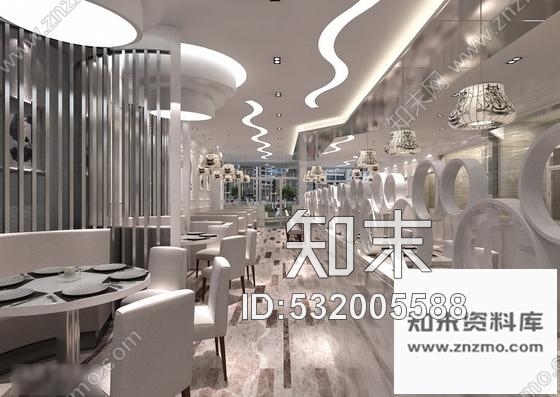 施工图北京西三环广场美食城时尚现代餐厅装修施工图含效果cad施工图下载【ID:532005588】