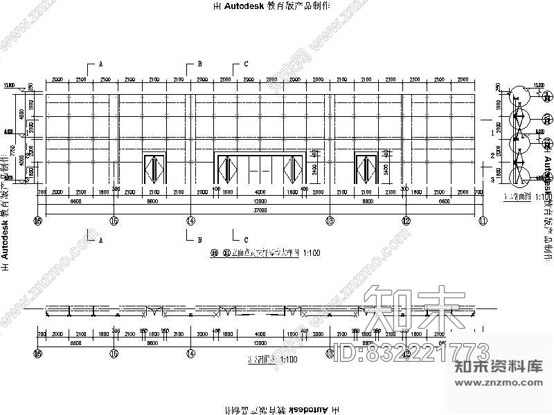 图块/节点某总部办公基地玻璃幕墙施工图cad施工图下载【ID:832221773】