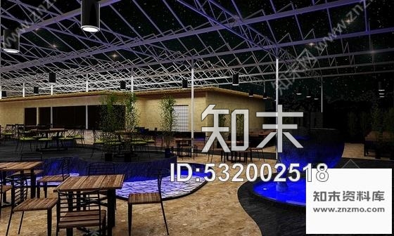 施工图原创拉风的度假村玻璃餐厅室内设计含效果图cad施工图下载【ID:532002518】