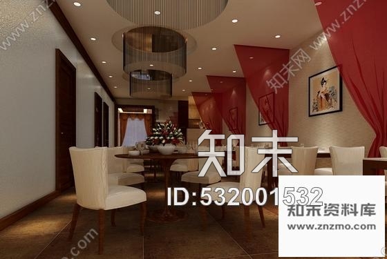 施工图现代时尚餐厅室内设计装修图含效果cad施工图下载【ID:532001532】