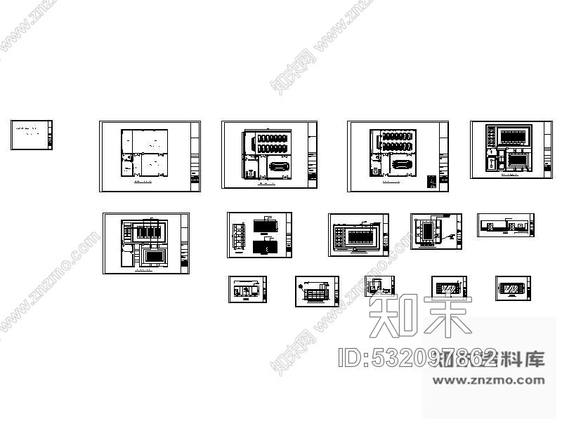 施工图福建某地税局二楼会议室装修图含效果cad施工图下载【ID:532097862】