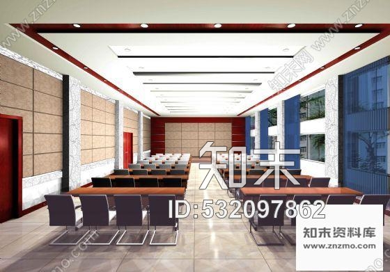 施工图福建某地税局二楼会议室装修图含效果cad施工图下载【ID:532097862】