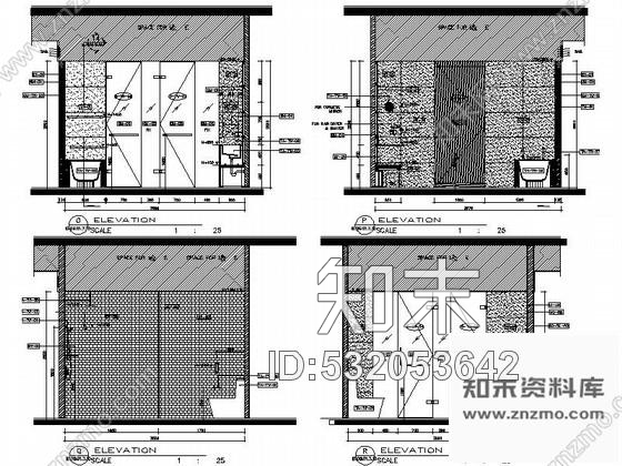 施工图皇冠假日酒店残疾人客房施工图cad施工图下载【ID:532053642】