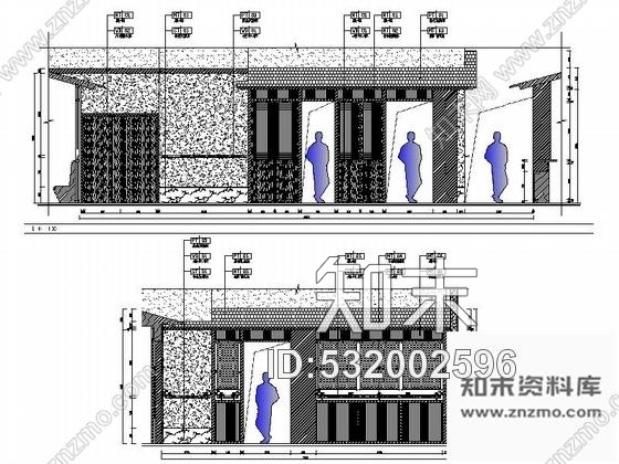 施工图原创现代连锁茶餐厅室内装修施工图cad施工图下载【ID:532002596】