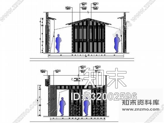 施工图原创现代连锁茶餐厅室内装修施工图cad施工图下载【ID:532002596】