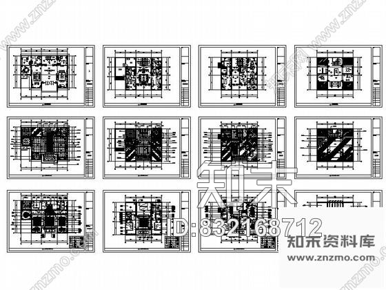 图块/节点江南四层别墅平面布置图cad施工图下载【ID:832168712】