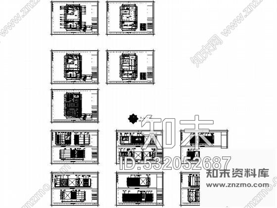 施工图扬州某酒店男淋浴室装修图cad施工图下载【ID:532052687】