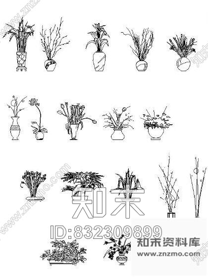 图块/节点综合绿植图块集cad施工图下载【ID:832309899】