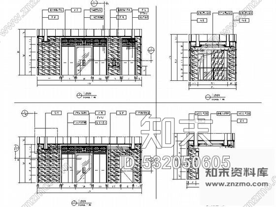 施工图苏州某商务大厦电梯厅室内装修图施工图下载【ID:532050605】