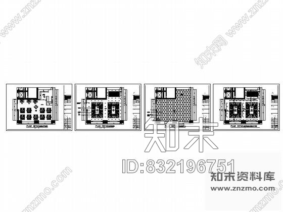 图块/节点优雅中餐厅平面布置图cad施工图下载【ID:832196751】