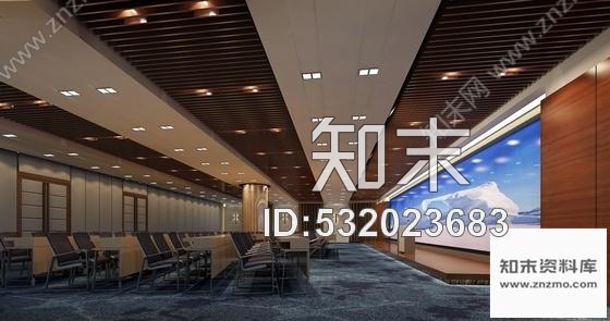 施工图精品酒店现代风格报告厅与贵宾室室内装修施工图含效果cad施工图下载【ID:532023683】