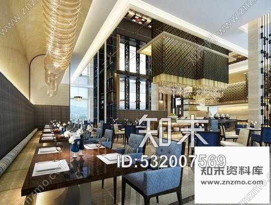 施工图江苏某知名酒店全日制餐厅室内施工图含效果cad施工图下载【ID:532007569】