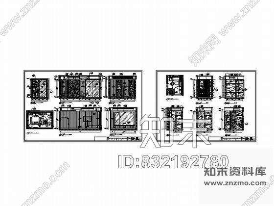 图块/节点样板房老人房立面图cad施工图下载【ID:832192780】