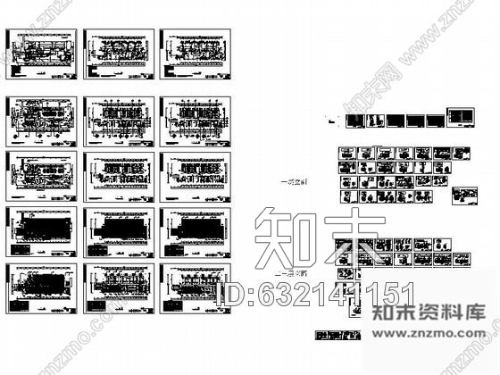 施工图东莞某人民医院6号住院楼室内装修图cad施工图下载【ID:632141151】