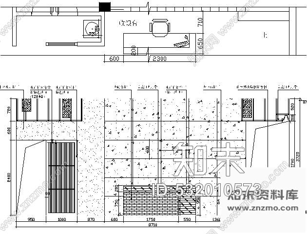 施工图双层简约时尚餐厅装修图含实景cad施工图下载【ID:532010573】