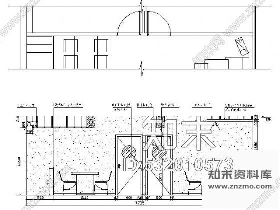 施工图双层简约时尚餐厅装修图含实景cad施工图下载【ID:532010573】