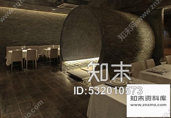 施工图双层简约时尚餐厅装修图含实景cad施工图下载【ID:532010573】