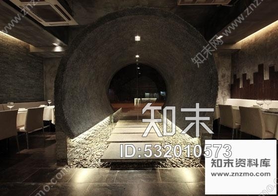 施工图双层简约时尚餐厅装修图含实景cad施工图下载【ID:532010573】