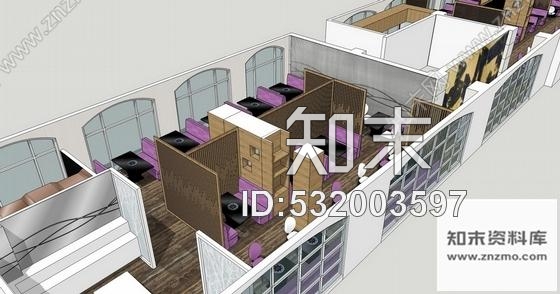 施工图湖北雅致现代高档火锅店室内装修CAD施工图含草图大师概念图施工图下载【ID:532003597】