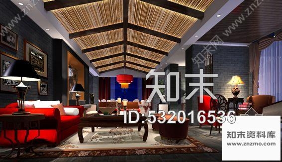 施工图广东中式风格茶楼装修图(含效果)cad施工图下载【ID:532016536】