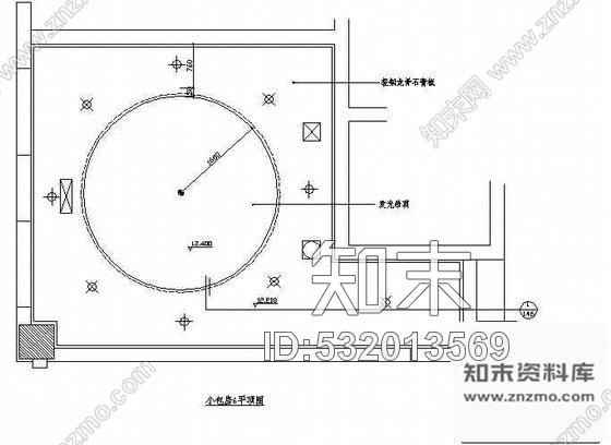 餐厅小包厢装修图二cad施工图下载【ID:532013569】